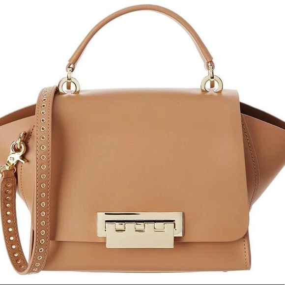 Zac Posen Handbags - ZAC POSEN EARTHA TOP HANDLE LEATHER CROSSBODY IN CAMEL